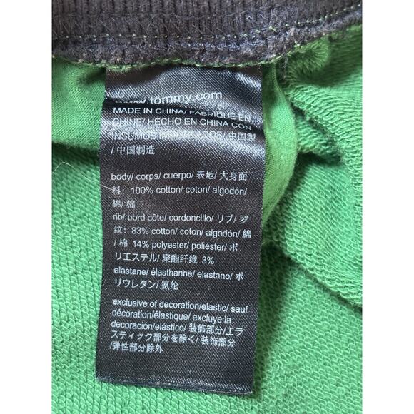 Tommy Hilfiger Sweat Shorts Womens Large Green‎ Elastic Waist Casual Logo - Picture 8 of 10